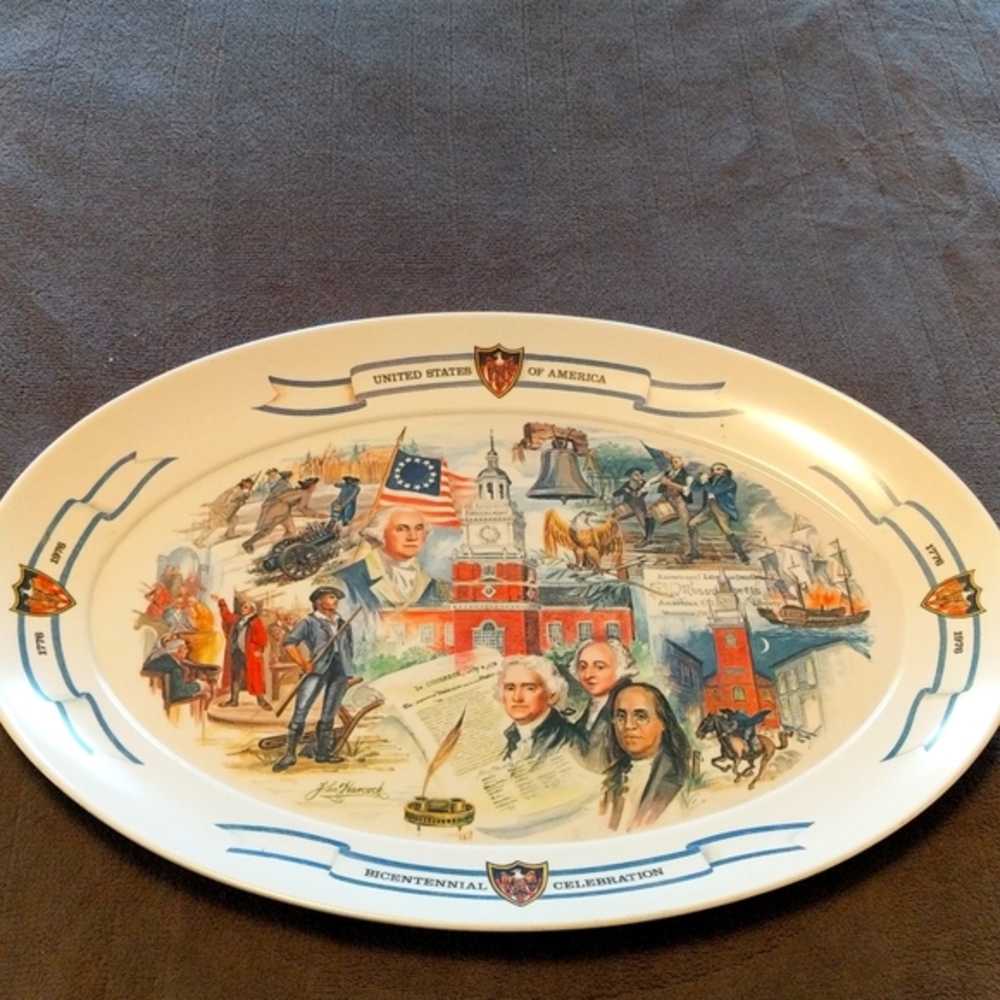 Bicentennial oval platter